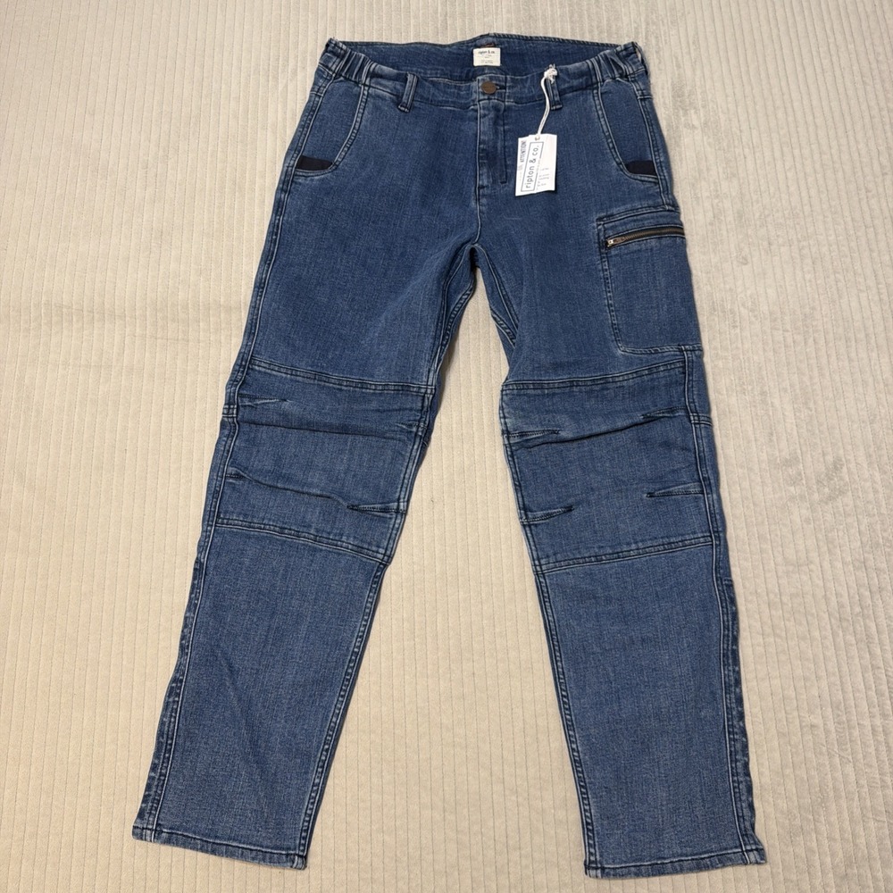 RIPTON & CO Men's Stretch Jean Pants Sz 34x30 Blue Denim Outdoor NWT